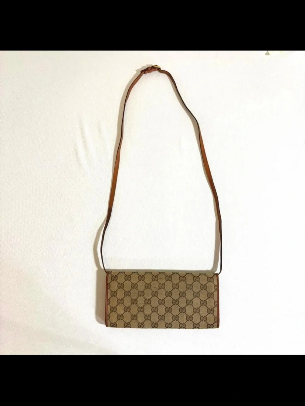 Gucci Beige Brown GG Bamboo Shoulder Bag